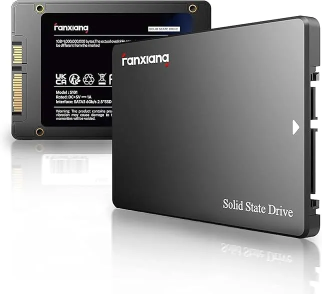 fanxiang SSD 2TB Internal Solid State Drive SATA III 6Gb/s 2.5", 3D NAND, SLC Cache, Up to 520MB/s, Compatible with Laptops and PC Desktops(S101)