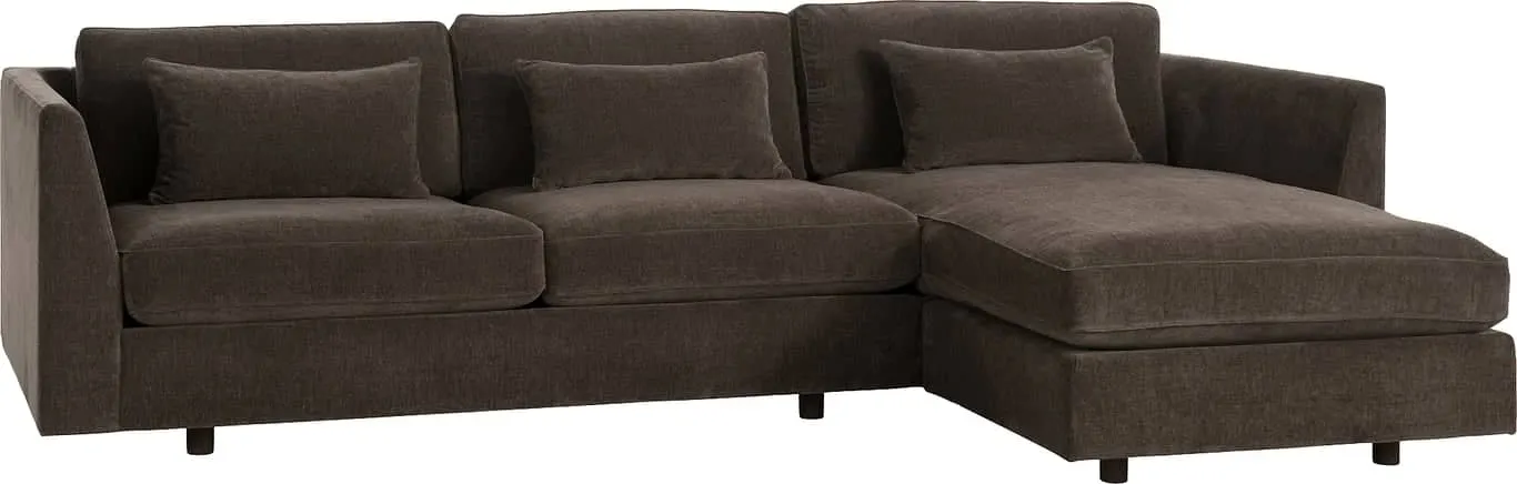 Hjellegjerde Dyp 3 seter med sjeselong 3 seter duo + stor sjeselong, armlen nr 5 ) stoff Liana Mole