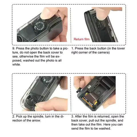 35mm Reusable Film Camera with Waterproof Case for Snorkeling with Shutter Speed 1/100s F/9 28MM Lens 35mm Reusable Film Camera