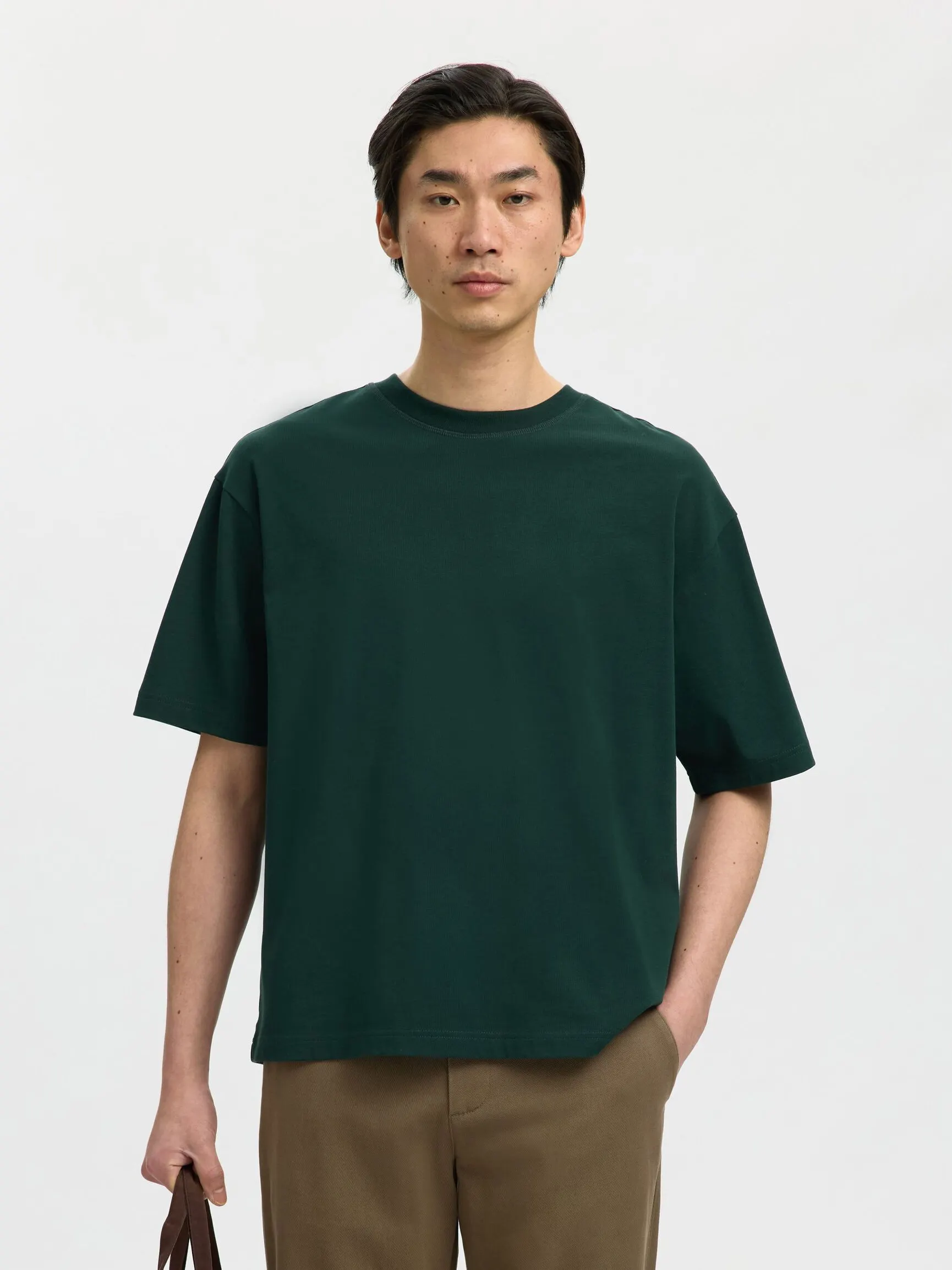 100 % BOMULL CREW NECK-T-SKJORTE