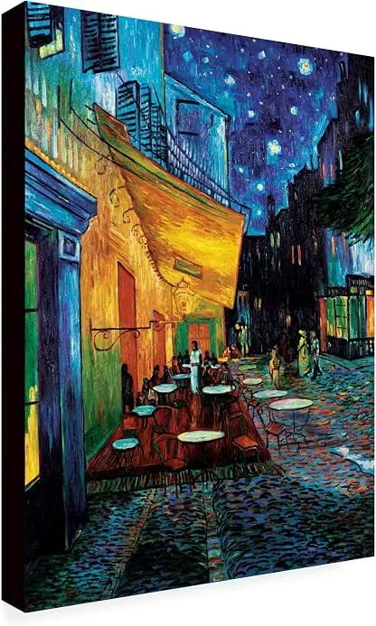 Wrapped Canvas Wall Art - Vincent van Gogh 'Cafe Terra…