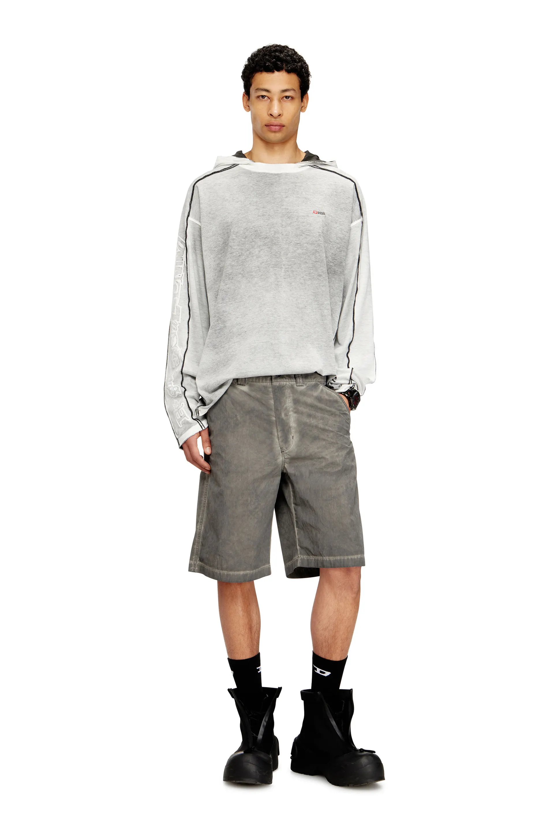 Cotton hoodie with colour spray