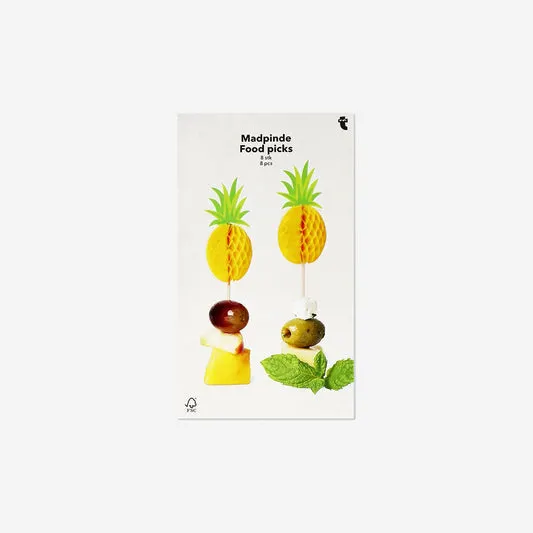 Pineapple food picks - 8 pcs
