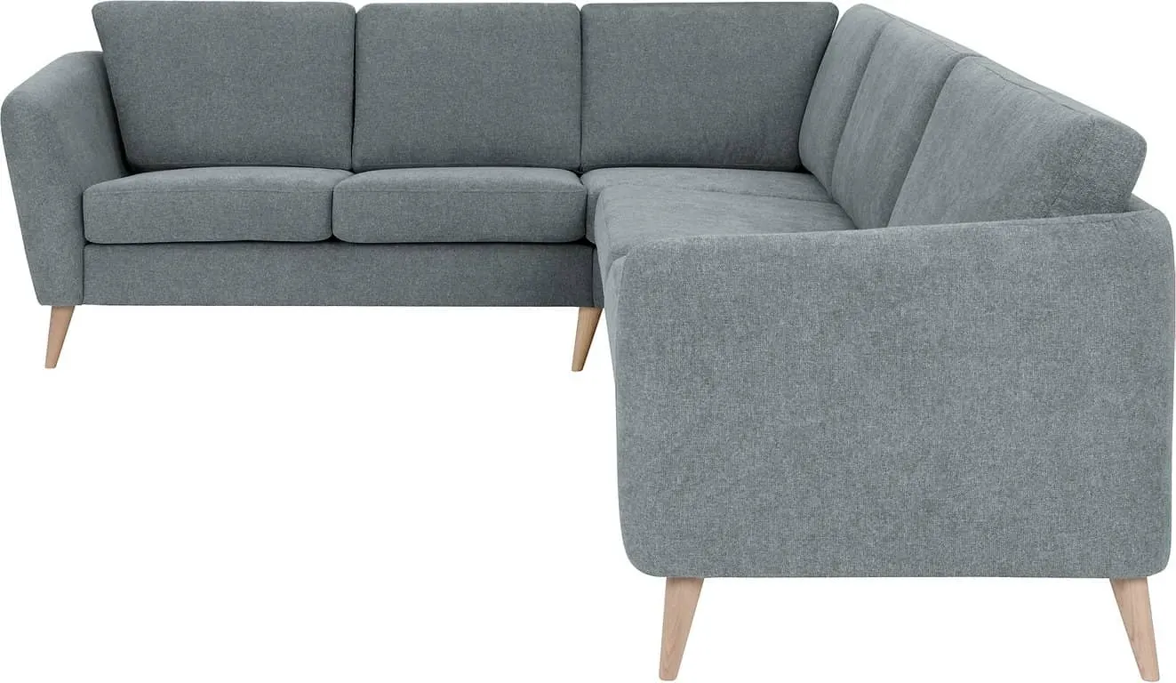 Sone høy hjørnesofa Modulsofa. 2 seter + hjørne + 3 seter i stoff Bloq, armlene W2.