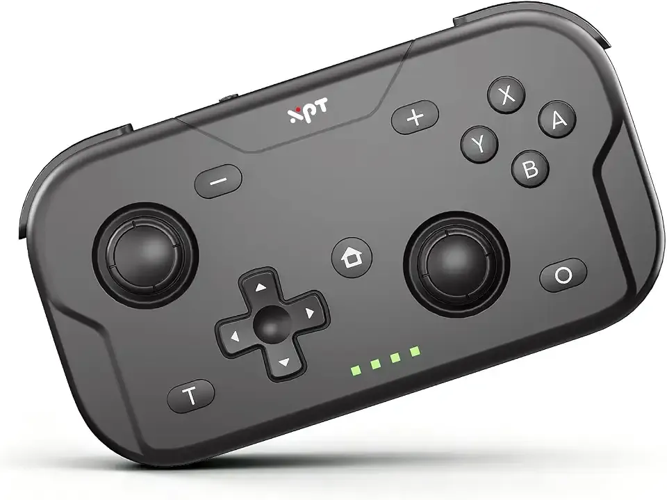 XPT Portable Mini Controller for Switch 2/1, PC, iOS, Android,Steam Deck | 5.0 Wireless Bluetooth,Wired Gamepad, Liftable Joystick, 1000Hz Polling Rate,Turbo, 6-Axis Gyro, HD Vibration,Wake-Up(Black)