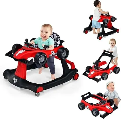 BABY JOY 4-in-1 Baby Walker, Foldable Activity Walker with…