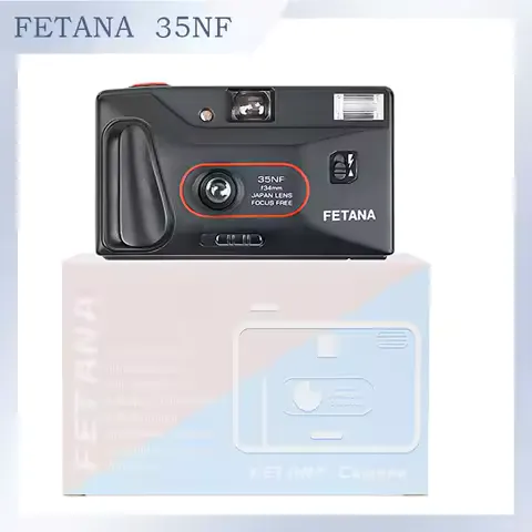 New FETANA 35mm Film Camera 35NF Reusable Non Disposable Replaceable Film Camera Flash 135 Film Camera Fixed Point Camera