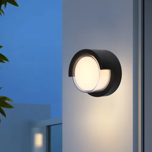 Patriot Lighting® Dotsen Integrated LED Matte Black Outdoor Wall Light