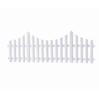 10 teiliges Gartenzaun-Set aus PP, ca. 61 x 21,5 cm
