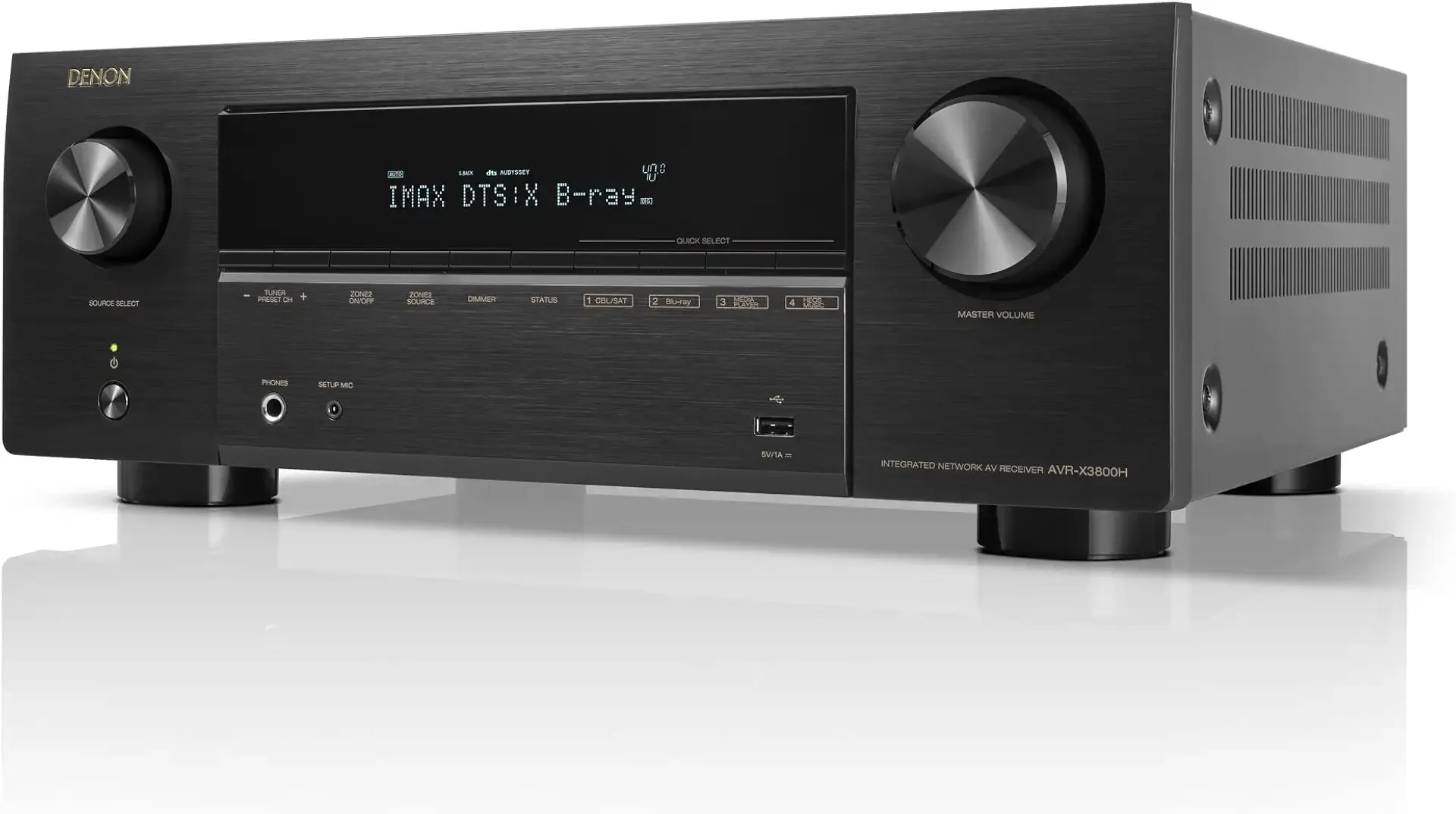 Denon AVR-X3800H 9.4-Ch 8K UHD AVR Home Theater Stereo Receiver, (105W X 9) Built-in Bluetooth Wi-Fi & HEOS Multi-Room Streaming Dolby Atmos DTS:X IMAX Enhanced & Auro 3D