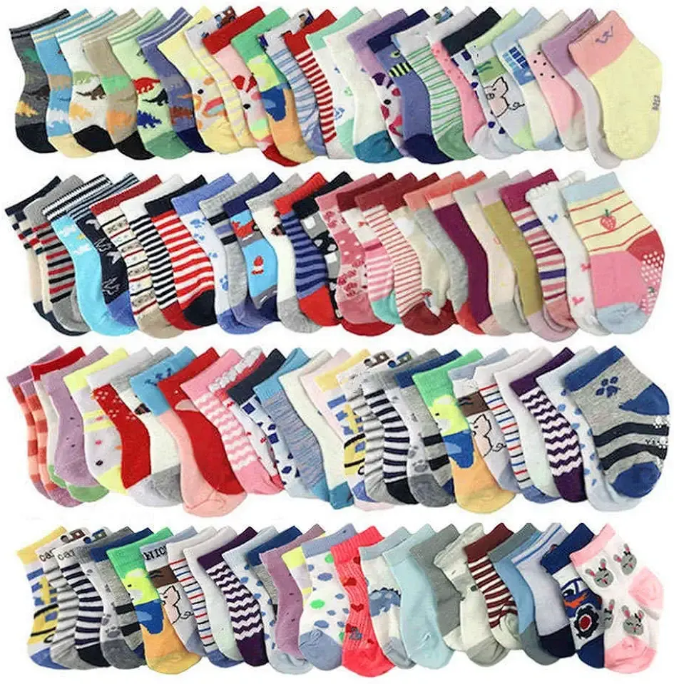20 Pairs Baby Socks Wholesale for Infant Toddler Kids Children (Pattern at Random)