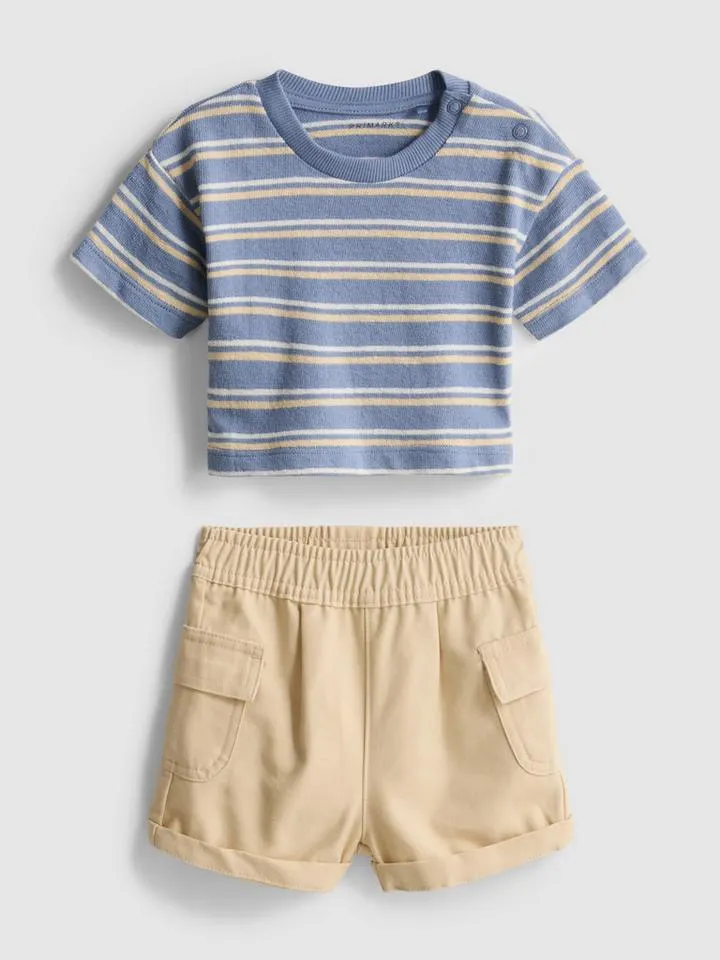 0-36 mois | Ensemble t-shirt et short cargo