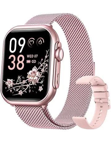 Smart Watches for Women (Android/iPhone), 1.83" HD Smart Watch with Calls/Messages/Notifications, Sleep/Heart Rate/SpO2/Blood Pressure Monitor, 110+ Sports Modes Fitness Tracker Watch, 1000mAh Battery