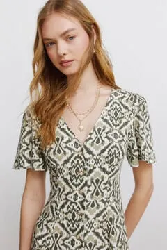 Vestido camisero estampado