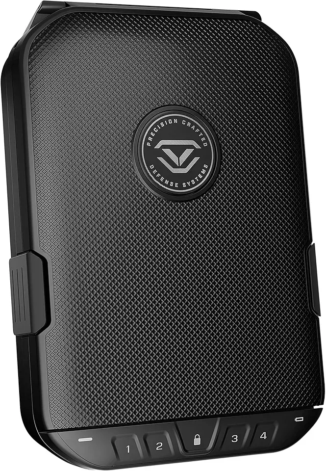 VAULTEK LifePod 20 Full-Size Lockable Weatherproof Case with Built-in Lock, Steel Security Cable, & TSA Handgun Case or Car Safe, Portable Travel Pistol Safe/Covert Black