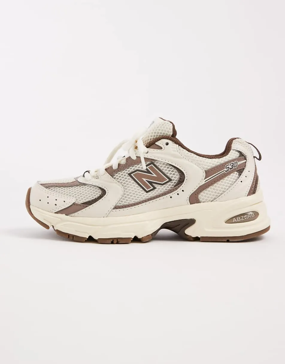 New Balance 530 unisex trainers in off white and beige