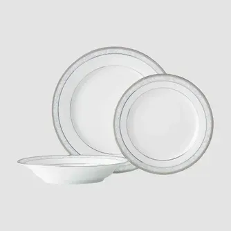 Noritake Hampshire Platinum 12pc Dinner Set
