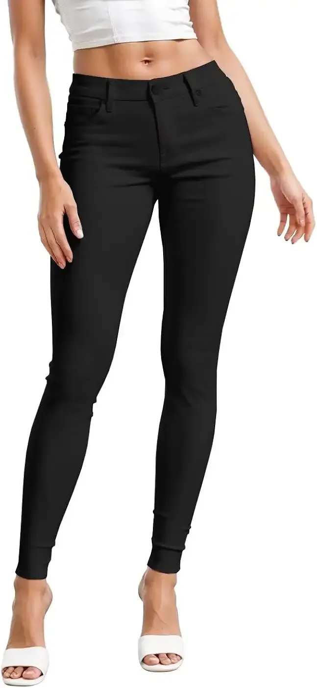 Hybrid & Company Womens Hyper Ultra Stretch Comfy Skinny Leg Work Casual Pants