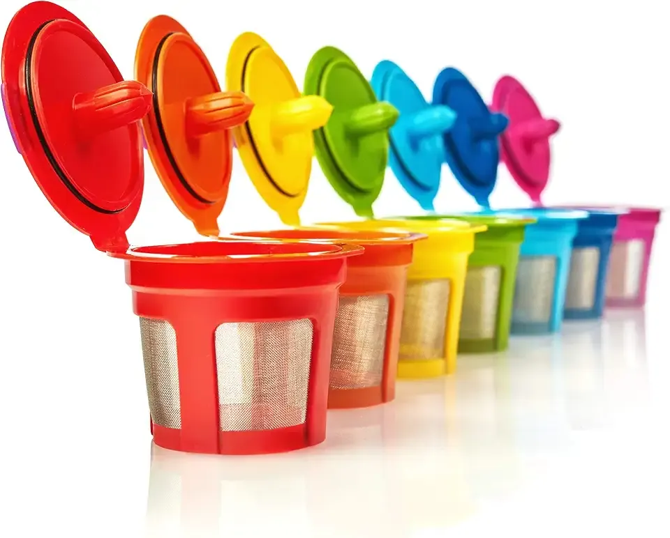 GoodCups 7 Reusable K Cups for Keurig - 7 Colors Refillable Kcups Coffee Filters for Keurig Brewers Family