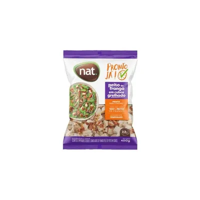peito de frango em cubos grelhado congelado nat 400g