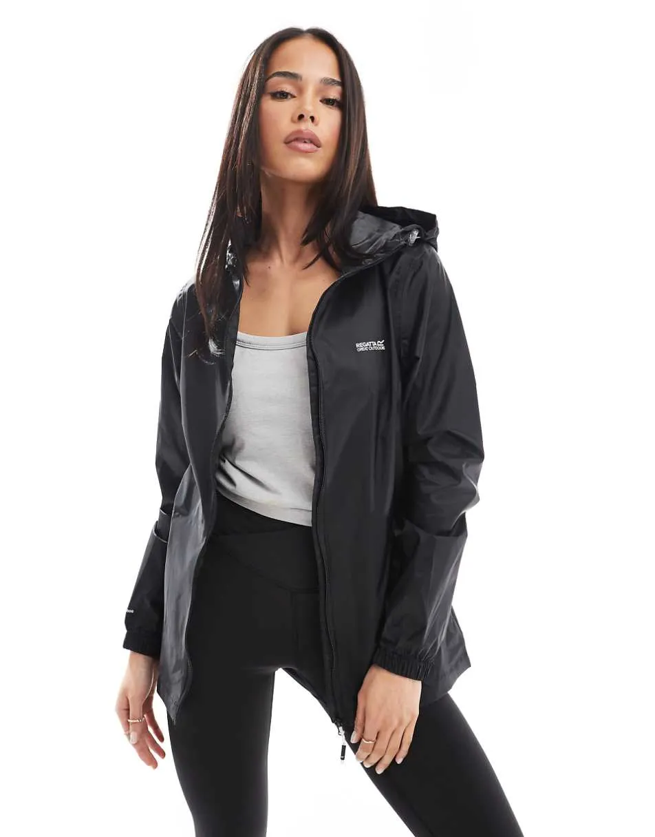 Regatta Women's Pack-It III Waterproof Rainwear Jacket in Black