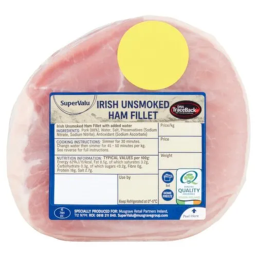 SuperValu Fresh Irish Unsmoked Ham Fillet (1.4 kg) Open Product Description