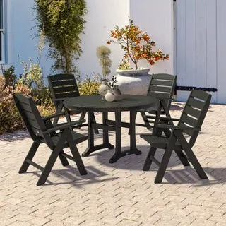 POLYWOOD Chesapeake 5-piece Outdoor Patio Folding Dining Set