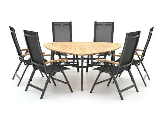 Hartman Troy/Triangular 170cm dining tuinset 7-delig verstelbaar