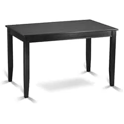 East West Furniture BUT-BLK-T Buckland Rectangle Counter Height Table for Small Spaces, 30x48 Inch, Black