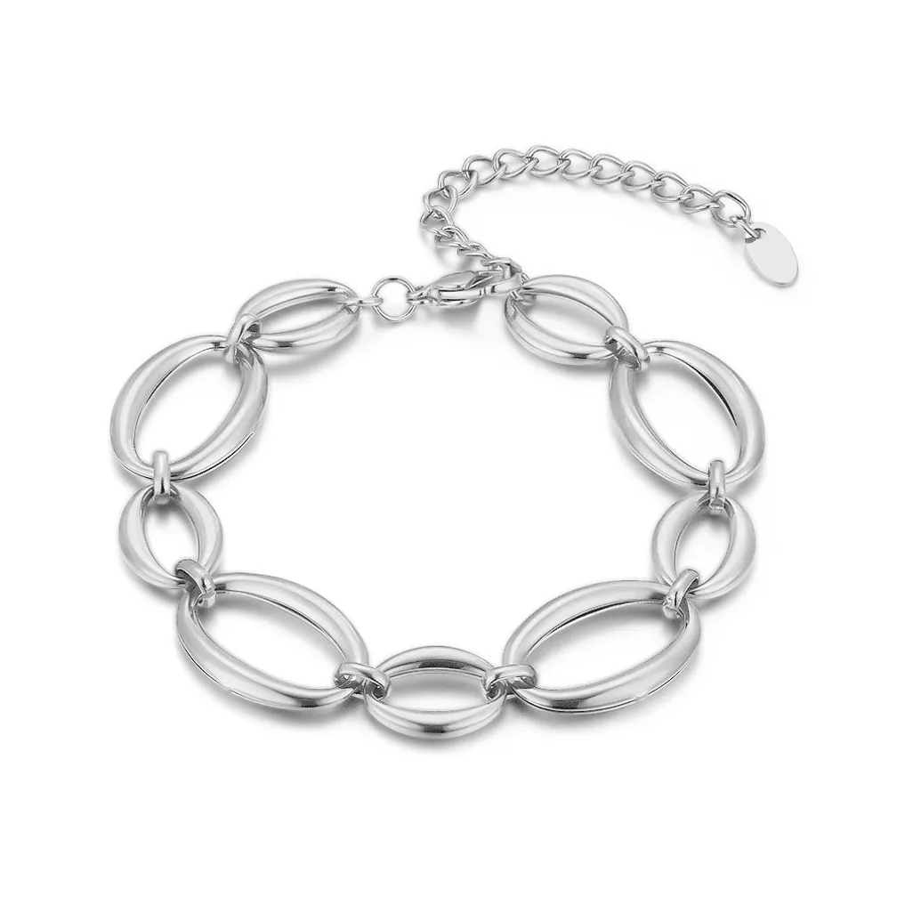 Armband in edelstaal, schakels