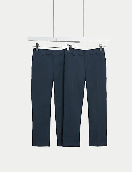2er-Pack Schulhosen für Jungen mit normalem Bein (2–18 Jahre)