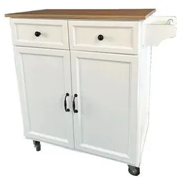 Fraser Country Wooden Kitchen Trolley with 2 Drawer & 2 Door