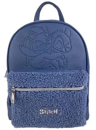 DISNEY STITCH ET ANGEL - SAC A DOS FASHION HUG TEDDY BLEU