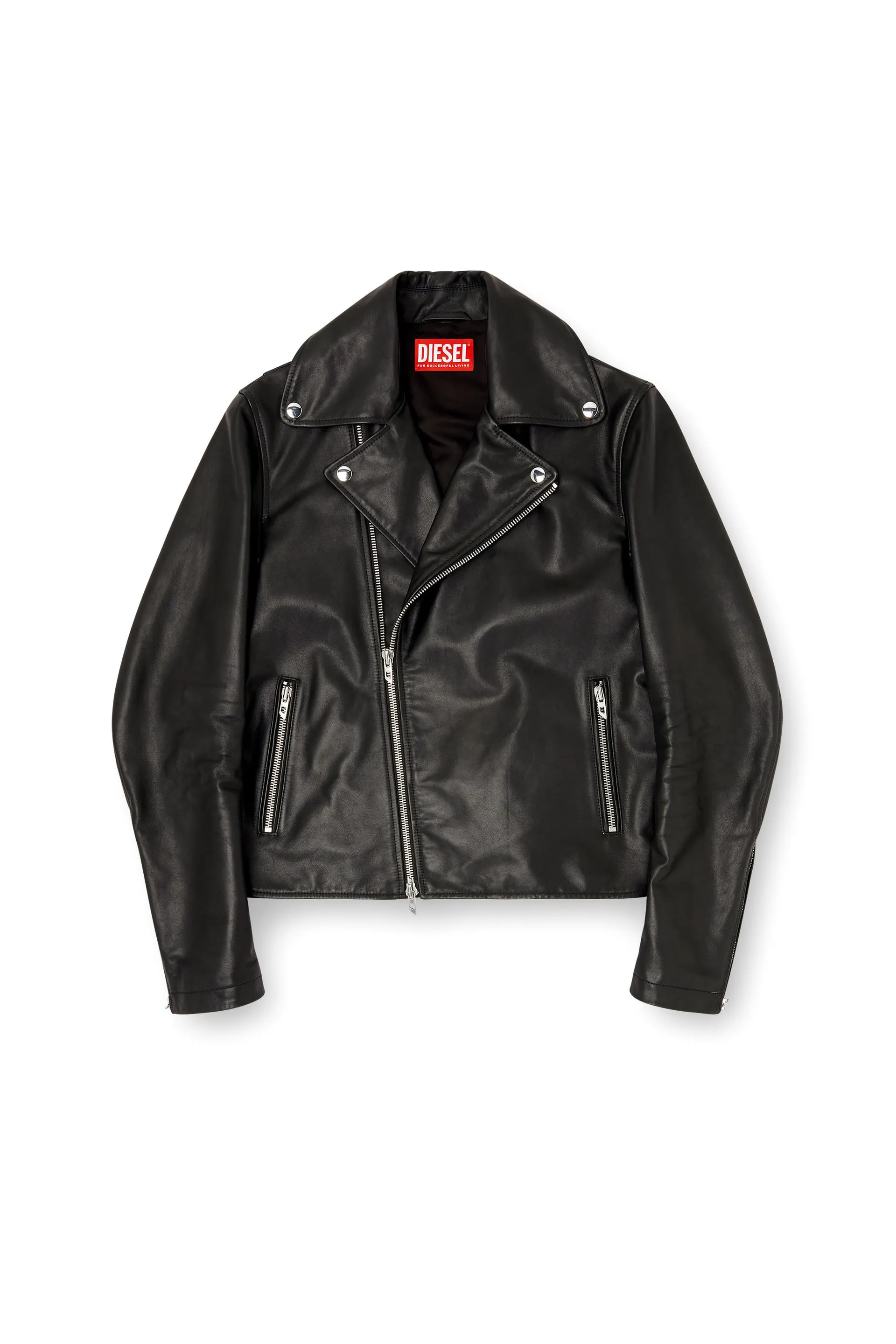 Biker jacket in waxed leather