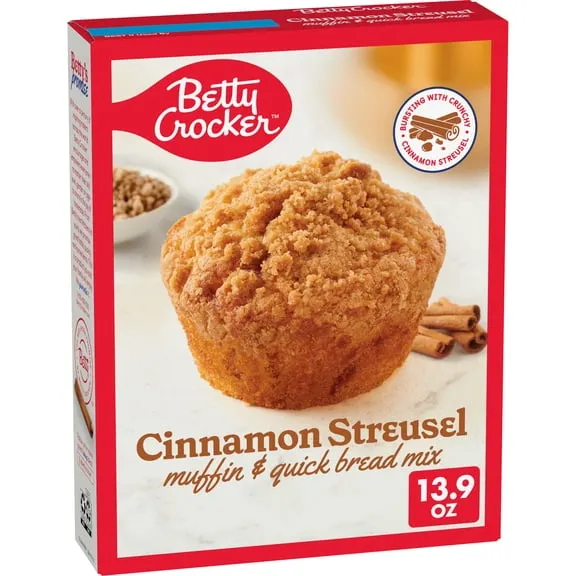 Betty Crocker Cinnamon Streusel Muffin and Quick Bread Mix, 13.9 oz