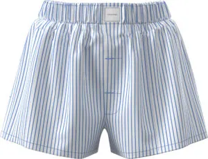 Covered Waist Band Poplin Short - Blå