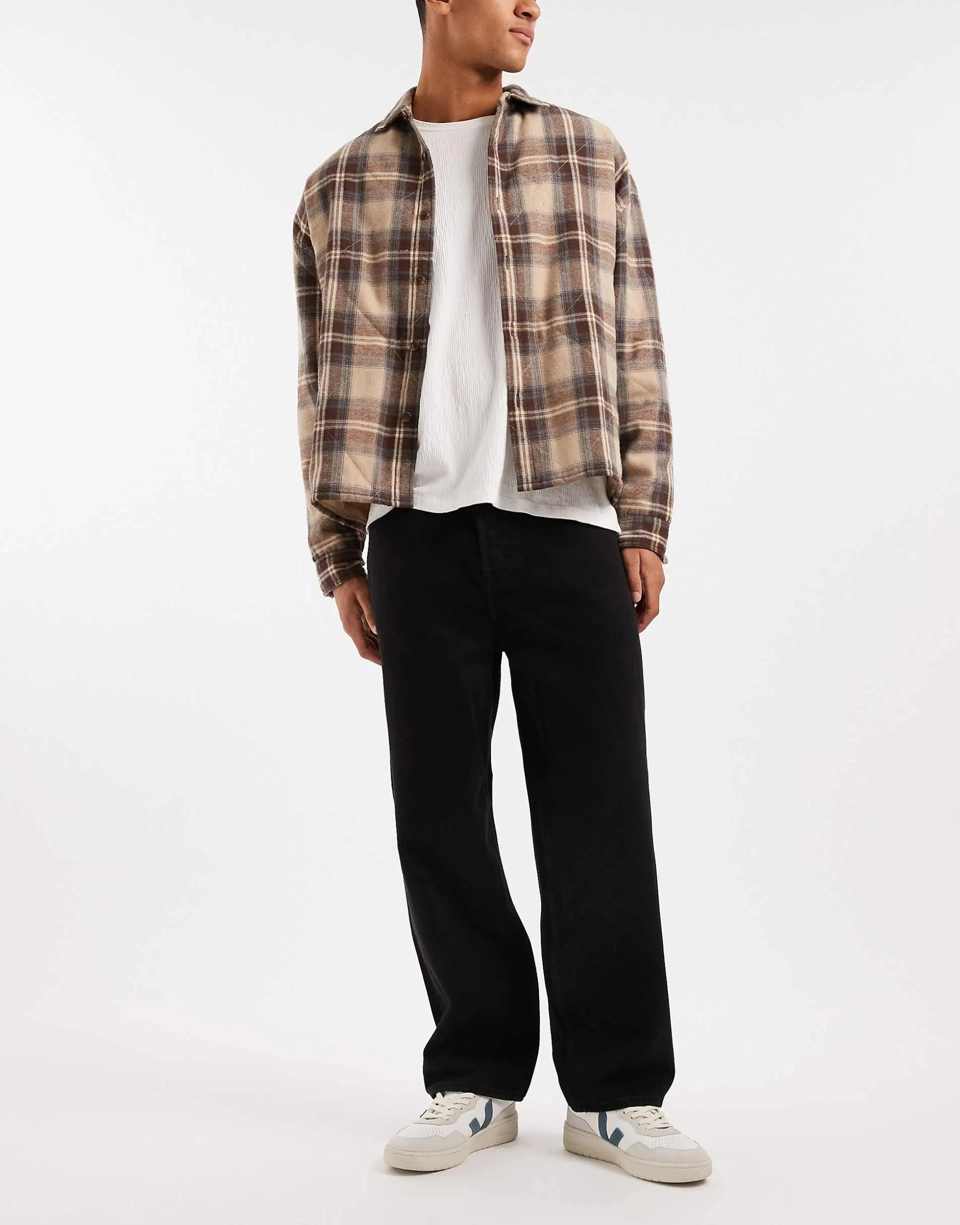 ONLY & SONS Fade loose fit jeans in black