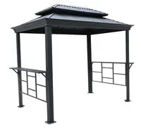 BBQ Pavillon aus Aluminium, ca. 292 x 179 x 262 cm - in Anthrazit