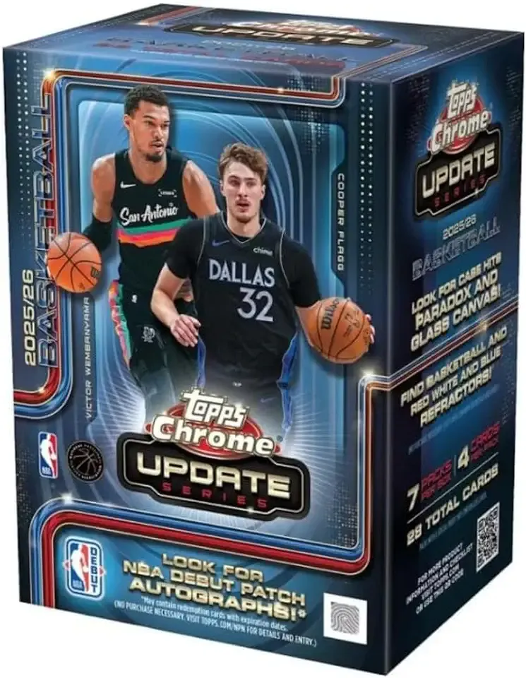 2025-26 Topps Chrome Update Basketball Sealed Blaster Box (Look For Debut Patches)