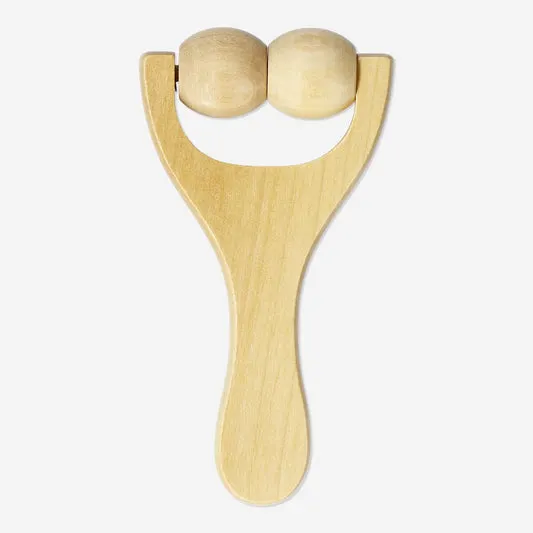 Wooden massage roller