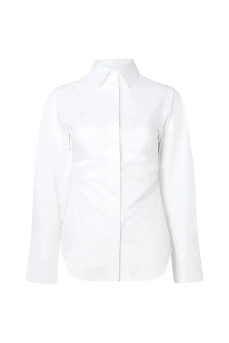 Calisa Fitted Poplin Shirt - Hvit