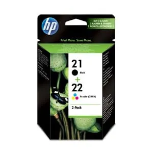 HP blekk No21 / No22 Ink Cartridge (Sampack)