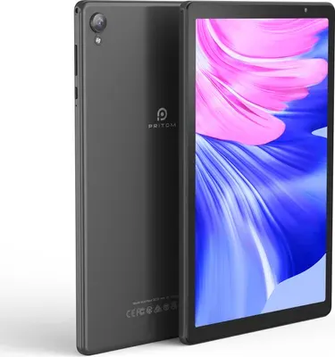 PRITOM Tablet 10 Zoll Android 14, 32GB ROM 1 TB Expand, 4GB(2+2) RAM Wi-Fi 6 Tablet PC mit 1,6 GHz Quad-Core-CPU, Dual-Kameras, Dunkelgrau mit Gehäuse