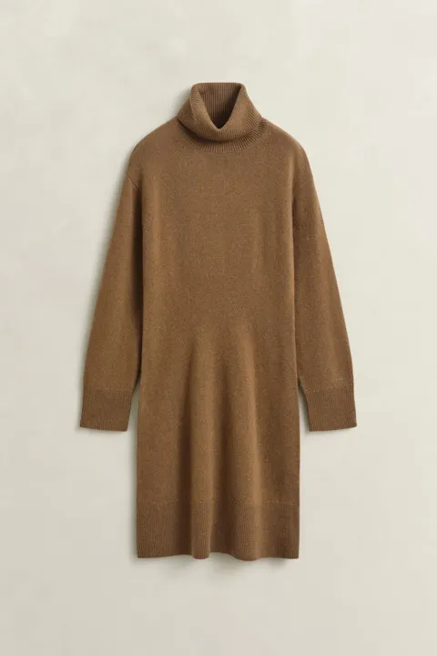 Wool Cashmere Turtleneck Dress