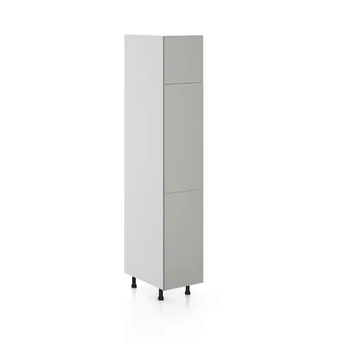 Eurostyle Strasbourg - Pantry Cabinet with 3 doors in Pure Grey, 15 inch x 84.8 inch x 24 inch