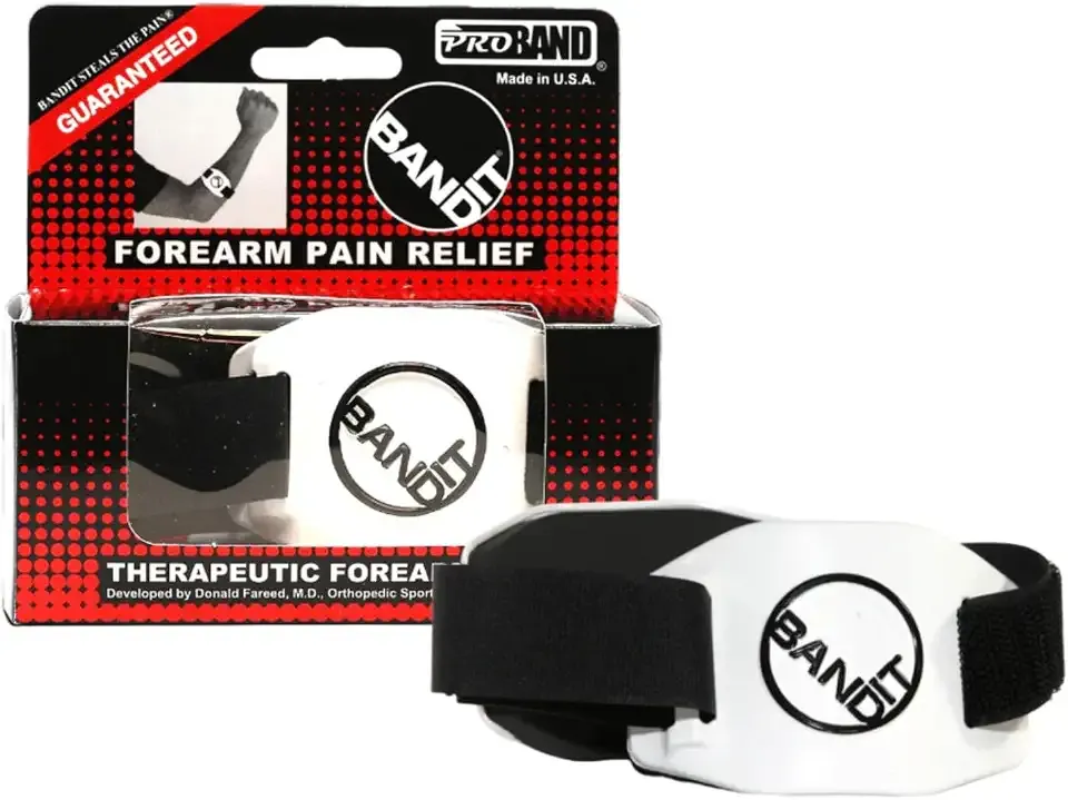 BandIT ® Therapeutic Arm Band for Elbow & Forearm Pain Relief, Anatomically Focused Dynamic Compression Band for Carpal Tunnel, Tendonitis, Tennis Elbow, Golfers Elbow, Sprains, & Arthritis, White