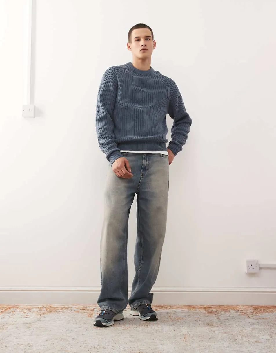 COLLUSION Knitted sweat in blue