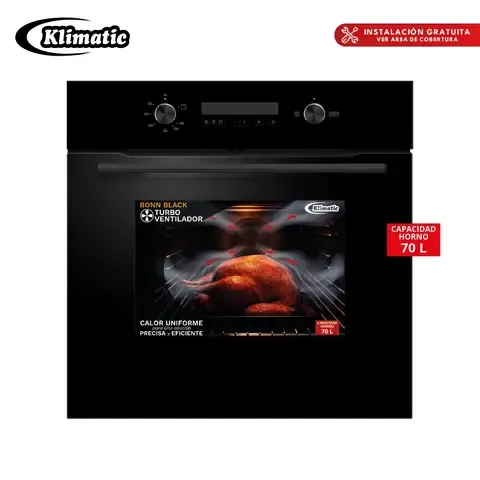 Horno Empotrable a gas BONN BLACK