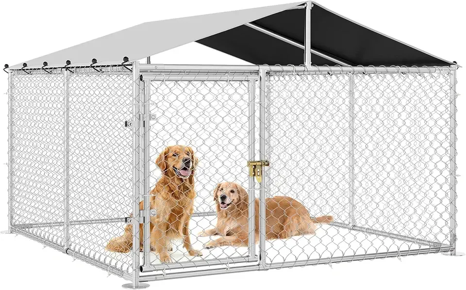 DWVO 7.5'x7.5' Outdoor Dog Enclosure with Roof