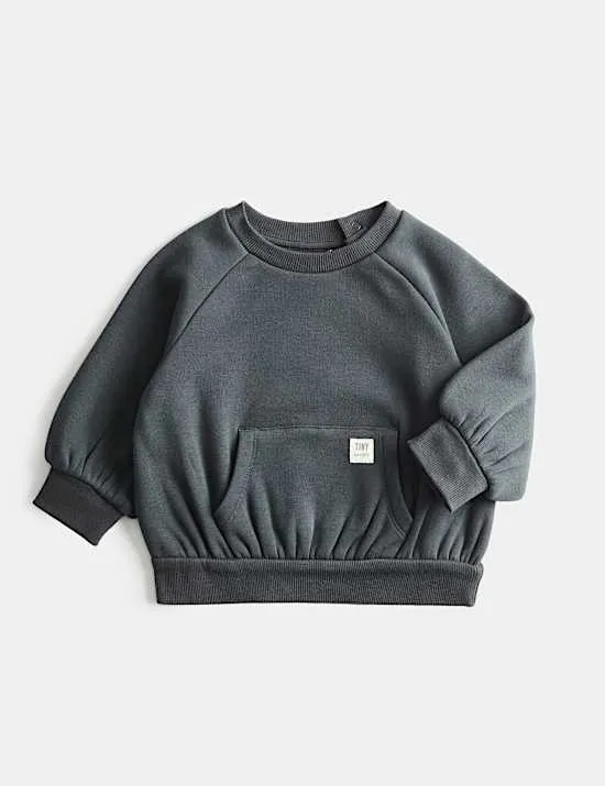Cotton Blend Fleece Lined Sweatshirt (0-3 Yrs)